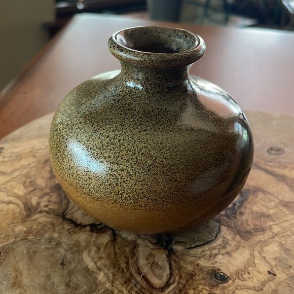 Mid Century Pottery Craft Stoneware Bud Vase - Picture 3 of 8